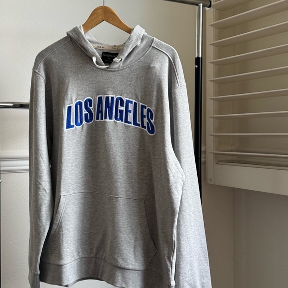 Other - NEW Graphic Hoodie Gray with Blue Los Angeles Logo XXL Cotton Blend NWT